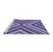 Sideview of Machine Washable Transitional Purple Mimosa Purple Rug, wshpat849blu