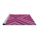 Sideview of Machine Washable Transitional Crimson Purple Rug, wshpat849pur