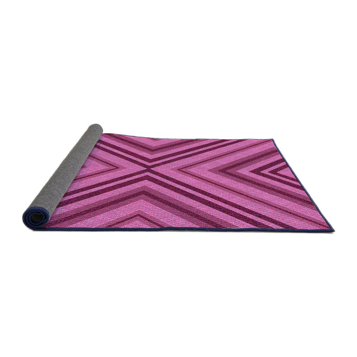 Thickness of Patterned Crimson Purple Rug, pat849pur