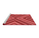 Sideview of Machine Washable Transitional Red Rug, wshpat849rd