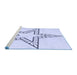 Sideview of Machine Washable Transitional Lavender Blue Rug, wshpat85blu