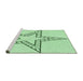 Sideview of Machine Washable Transitional Mint Green Rug, wshpat85grn