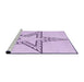 Sideview of Machine Washable Transitional Orchid Purple Rug, wshpat85pur