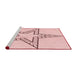 Sideview of Machine Washable Transitional Pink Rug, wshpat85rd