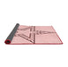 Thickness of Patterned Pink Rug, pat85rd