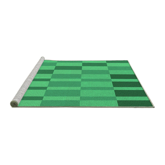 Sideview of Machine Washable Transitional Spring Green Rug, wshpat850grn