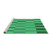 Sideview of Machine Washable Transitional Spring Green Rug, wshpat850grn