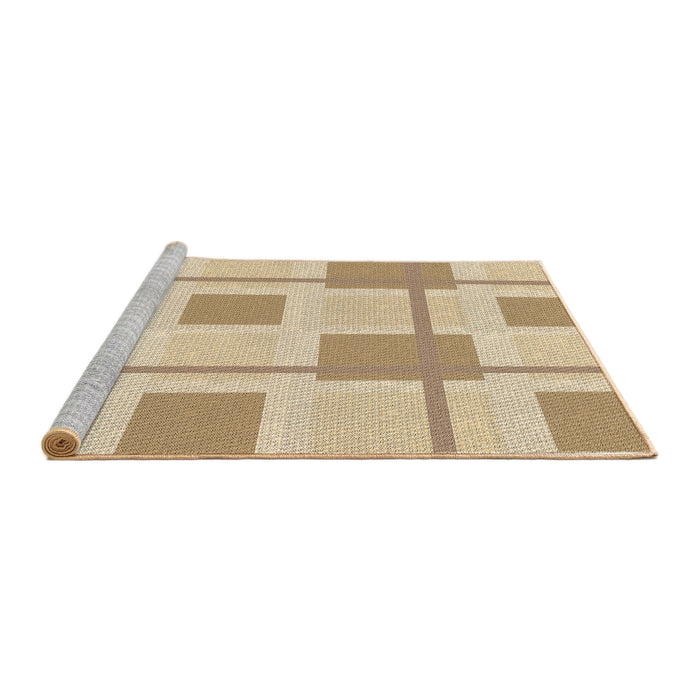 Sideview of Machine Washable Transitional Bronze Brown Rug, wshpat851brn