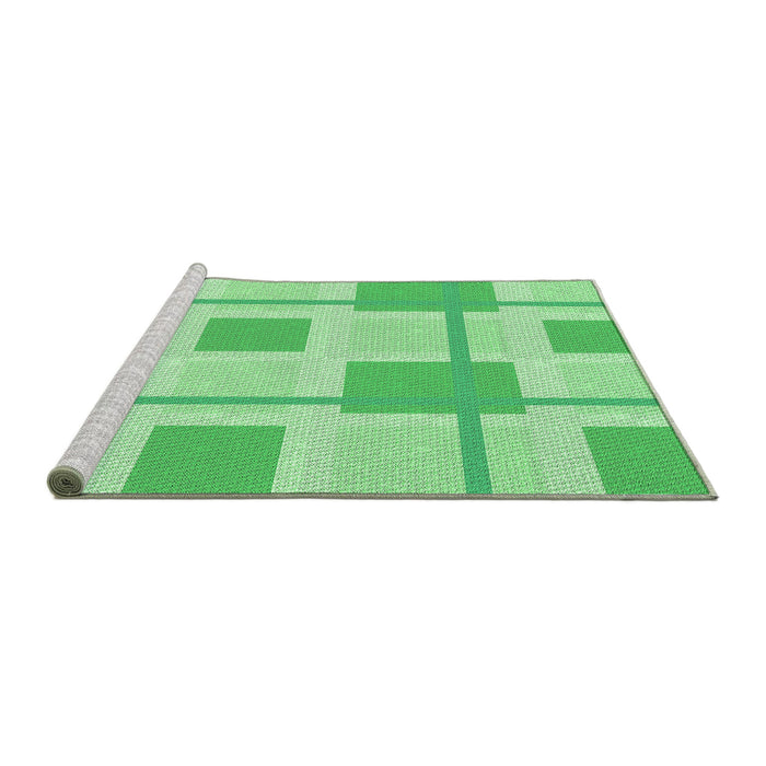 Sideview of Machine Washable Transitional Jade Green Rug, wshpat851grn