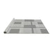 Sideview of Machine Washable Transitional Gunmetal Gray Rug, wshpat851gry