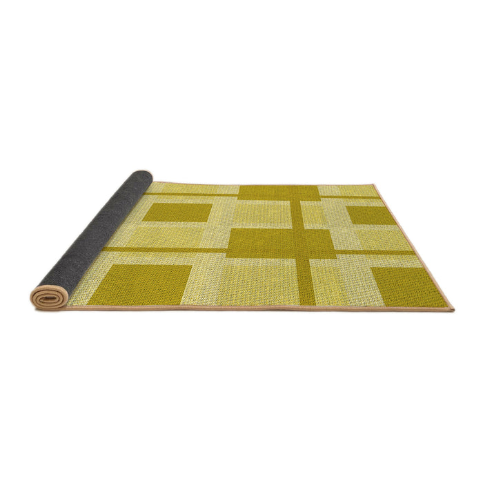 Thickness of Patterned Bold Yellow Rug, pat851yw