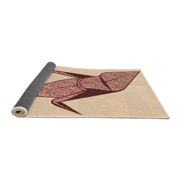 Thickness of Patterned Navajo White Gold Rug, pat852org