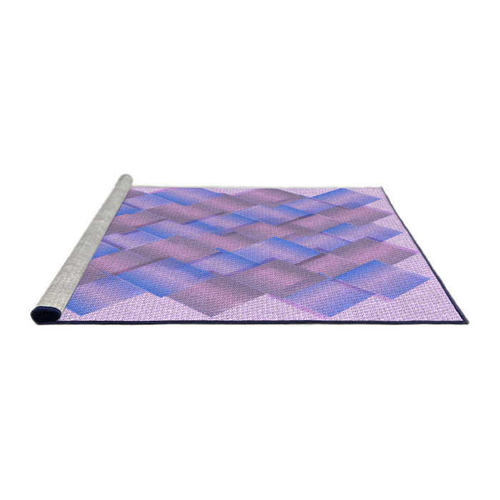 Sideview of Machine Washable Transitional Purple Rug, wshpat853pur