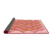 Thickness of Patterned Bright Orange Rug, pat853rd