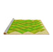 Sideview of Machine Washable Transitional Pistachio Green Rug, wshpat853yw