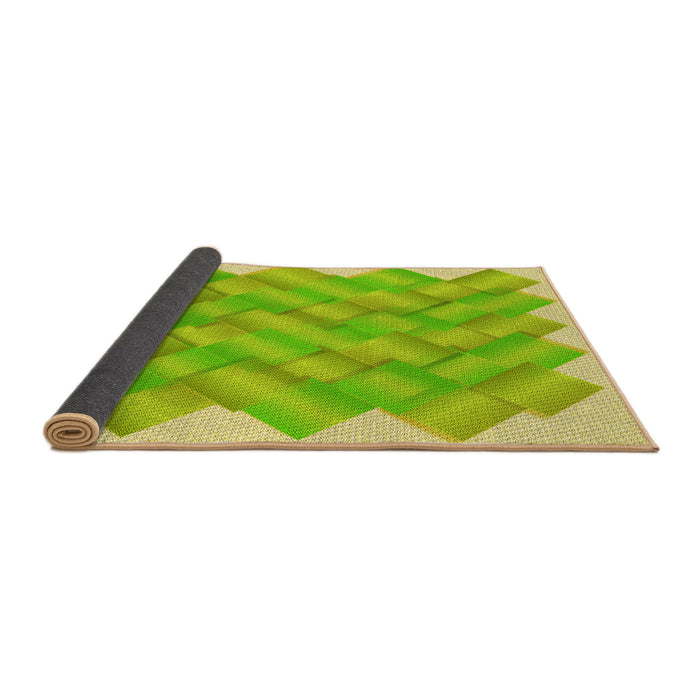Thickness of Patterned Pistachio Green Rug, pat853yw