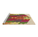 Sideview of Machine Washable Transitional Red Rug, wshpat854brn