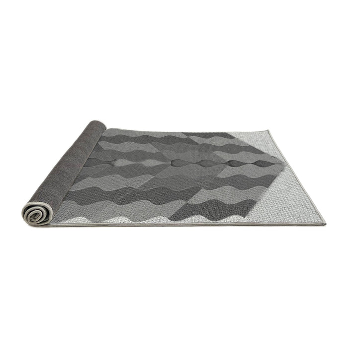 Thickness of Patterned Cloud Gray Rug, pat854gry