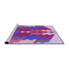 Sideview of Machine Washable Transitional Dark Orchid Purple Rug, wshpat854pur