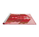 Sideview of Machine Washable Transitional Light Salmon Pink Rug, wshpat854rd