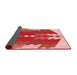 Thickness of Patterned Light Salmon Pink Rug, pat854rd