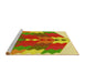 Sideview of Machine Washable Transitional Green Rug, wshpat854yw