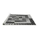 Sideview of Machine Washable Transitional Silver Gray Rug, wshpat855gry