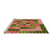 Sideview of Machine Washable Transitional Chestnut Red Rug, wshpat855org