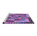 Sideview of Machine Washable Transitional Purple Rug, wshpat855pur