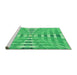 Sideview of Machine Washable Transitional Neon Green Rug, wshpat856grn