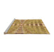 Sideview of Machine Washable Transitional Saffron Yellow Rug, wshpat856org