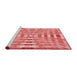 Sideview of Machine Washable Transitional Light Coral Pink Rug, wshpat856rd