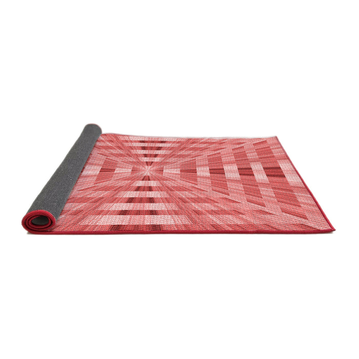 Thickness of Patterned Light Coral Pink Rug, pat856rd