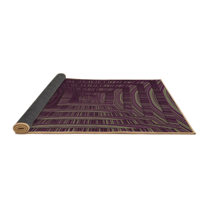 Thickness of Patterned Rosy-Finch Purple Rug, pat857brn