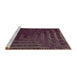 Sideview of Machine Washable Transitional Rosy-Finch Purple Rug, wshpat857brn