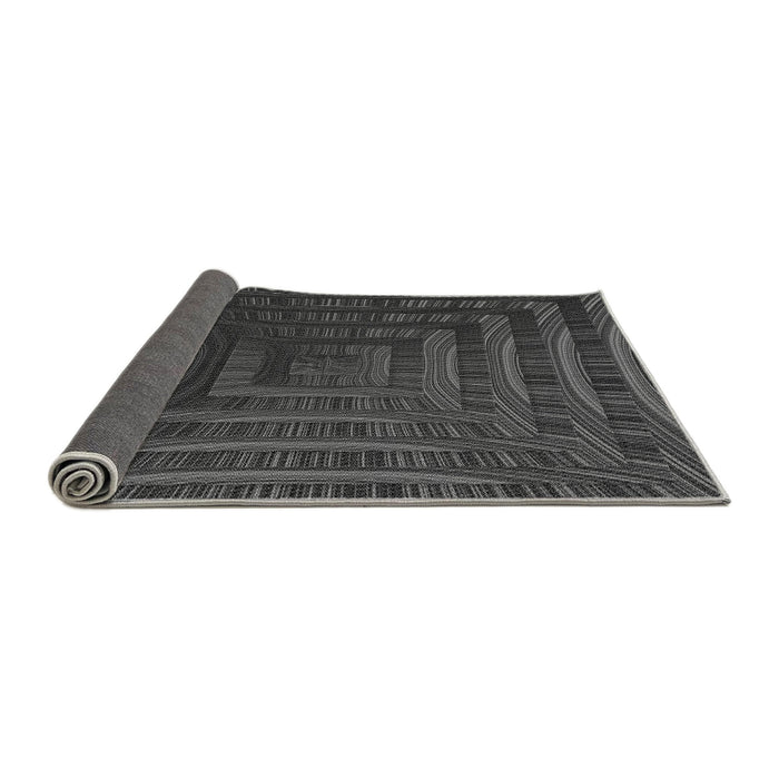 Thickness of Patterned Charcoal Black Rug, pat857gry