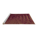 Sideview of Machine Washable Transitional Chestnut Red Rug, wshpat857org