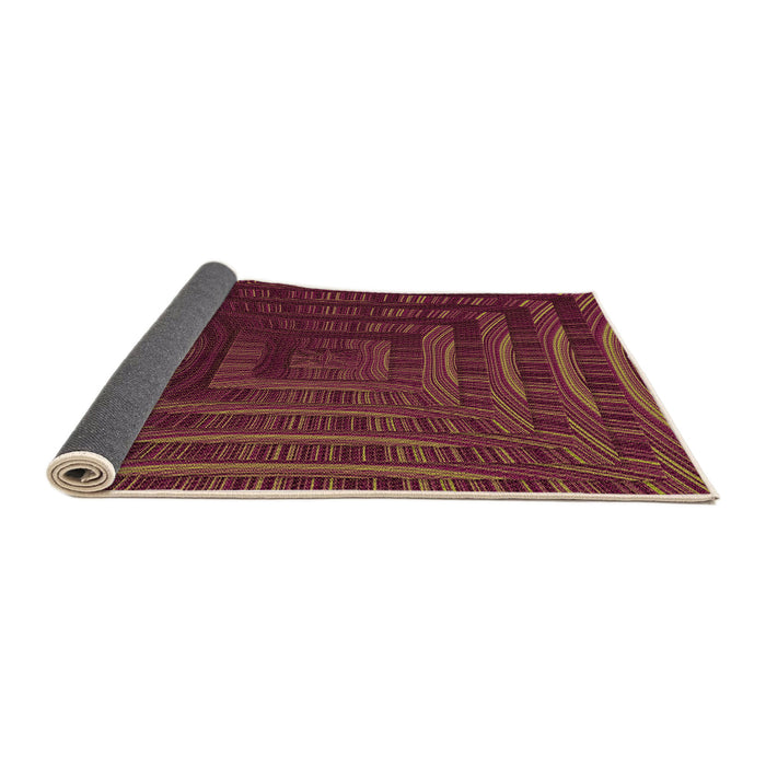 Thickness of Patterned Chestnut Red Rug, pat857org