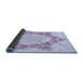 Thickness of Patterned Purple Mimosa Purple Rug, pat858blu