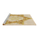 Sideview of Machine Washable Transitional Khaki Gold Rug, wshpat858brn