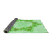 Thickness of Patterned Green Rug, pat858grn
