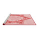 Sideview of Machine Washable Transitional Light Red Pink Rug, wshpat858rd