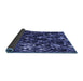 Thickness of Patterned Light Slate Blue Rug, pat859blu