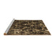 Sideview of Machine Washable Transitional Copper Brown Rug, wshpat859brn