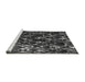 Sideview of Machine Washable Transitional Charcoal Black Rug, wshpat859gry