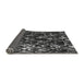 Thickness of Patterned Charcoal Black Rug, pat859gry