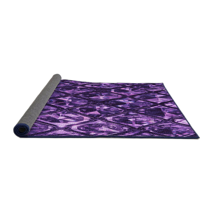 Thickness of Patterned Purple Rug, pat859pur