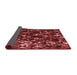 Thickness of Patterned Maroon Red Rug, pat859rd