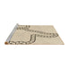 Sideview of Machine Washable Transitional Moccasin Beige Rug, wshpat86brn