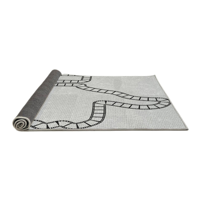 Thickness of Patterned Platinum Gray Rug, pat86gry